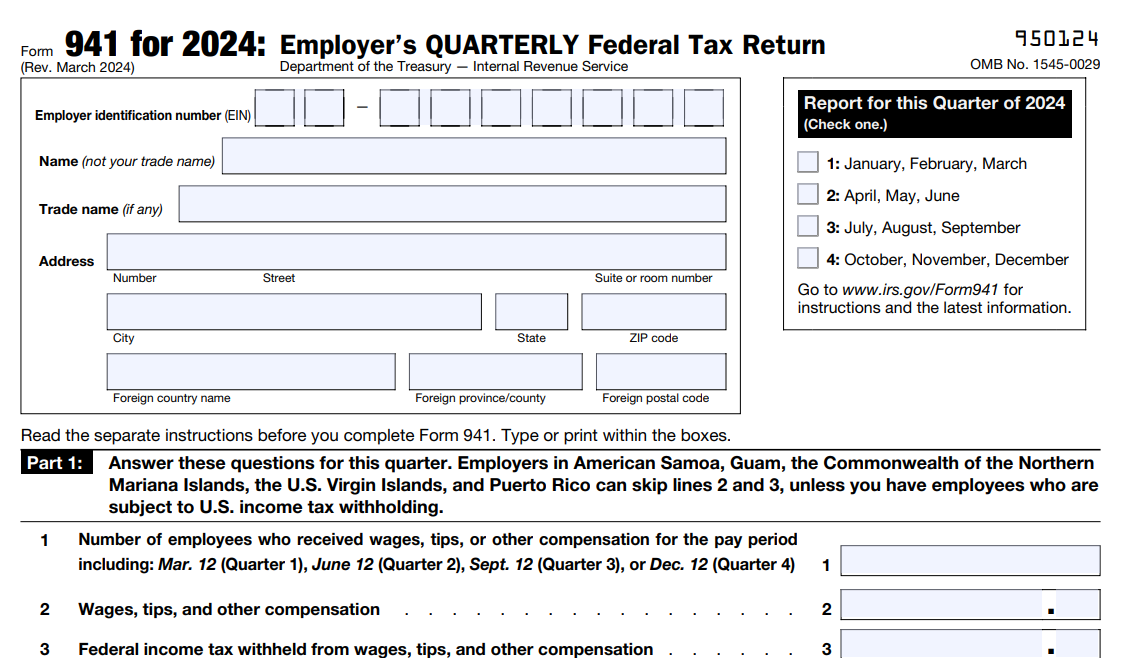 Form 941 ONLINE